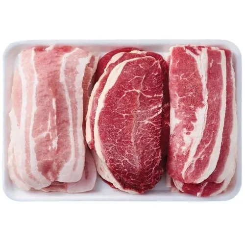 Full Grilled Meat Combo includes beef belly, beef shoulder tenderloin and pork belly 800g tray