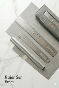 ruler set for art and technical drawing