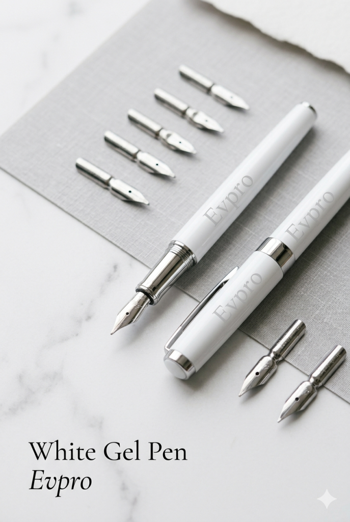 white gel pen for art