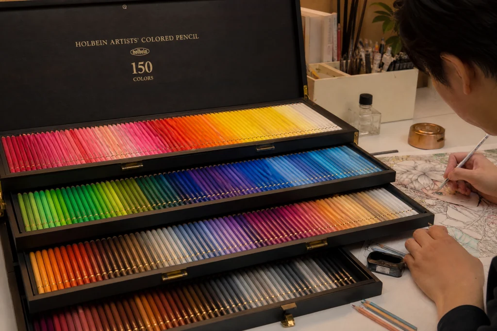Holbein Artists colored pencils 150 set