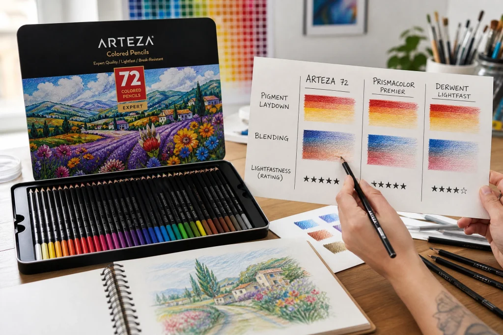 Arteza colored pencils 72 professional set